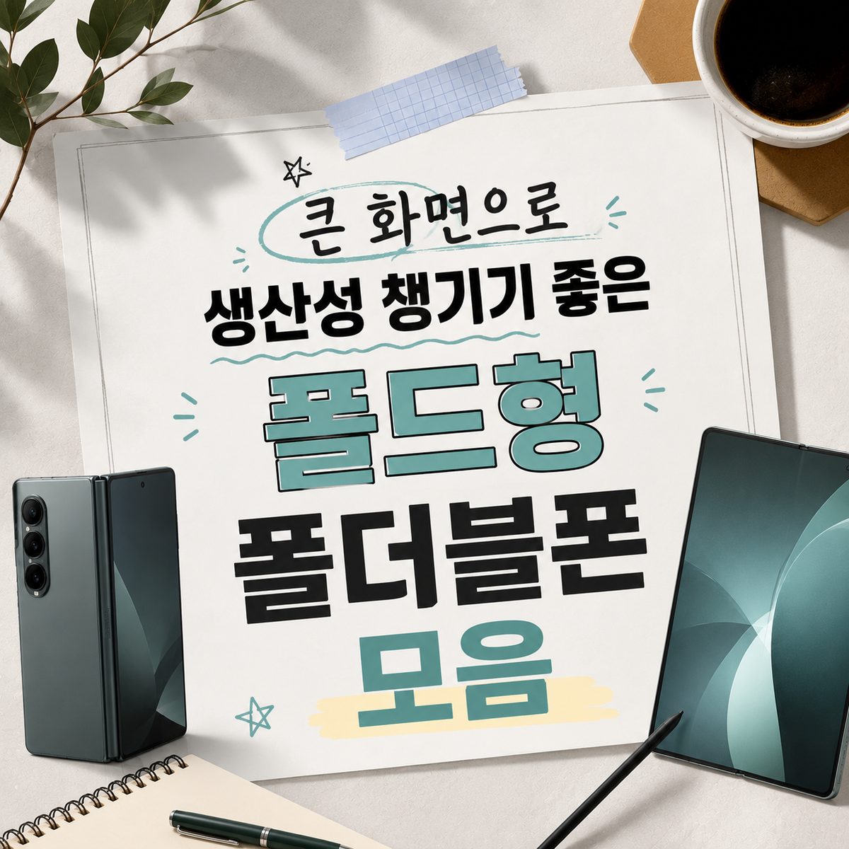 큰 화면으로 생산성 챙기기 좋은 폴드형 폴더블폰 모음