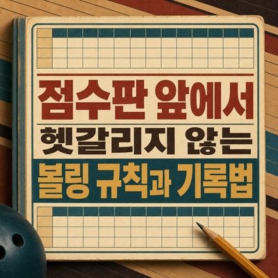 점수판 앞에서 헷갈리지 않는 볼링 규칙과 기록법