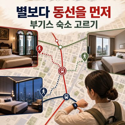 부기스 숙소는 별보다 동선을 먼저 봐야 한다