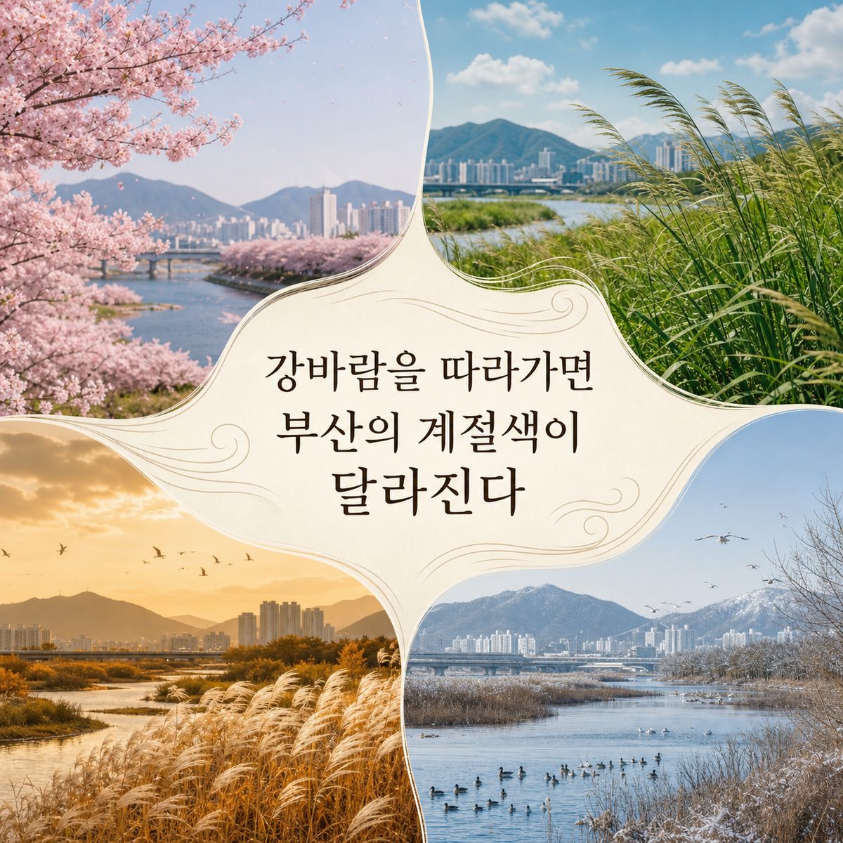 강바람을 따라가면 부산의 계절색이 달라진다