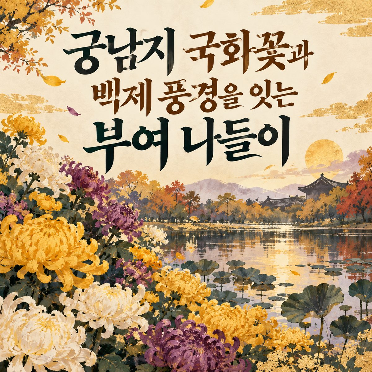궁남지 국화꽃과 백제 풍경을 잇는 부여 나들이