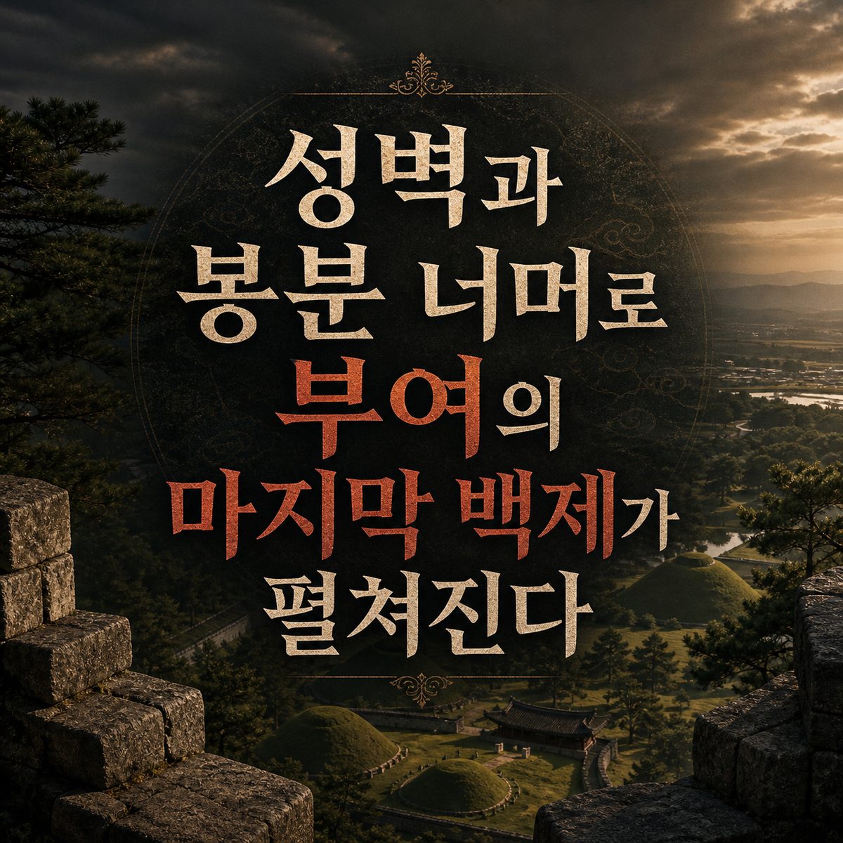 성벽과 봉분 너머로 부여의 마지막 백제가 펼쳐진다