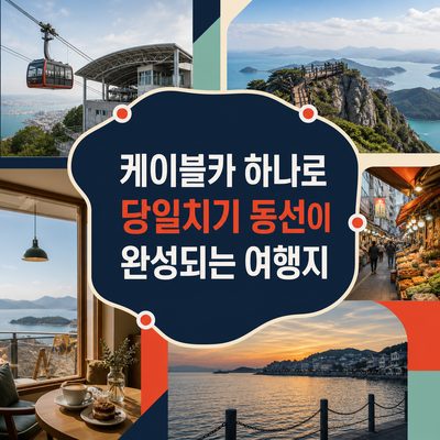 케이블카 하나로 당일치기 동선이 완성되는 여행지