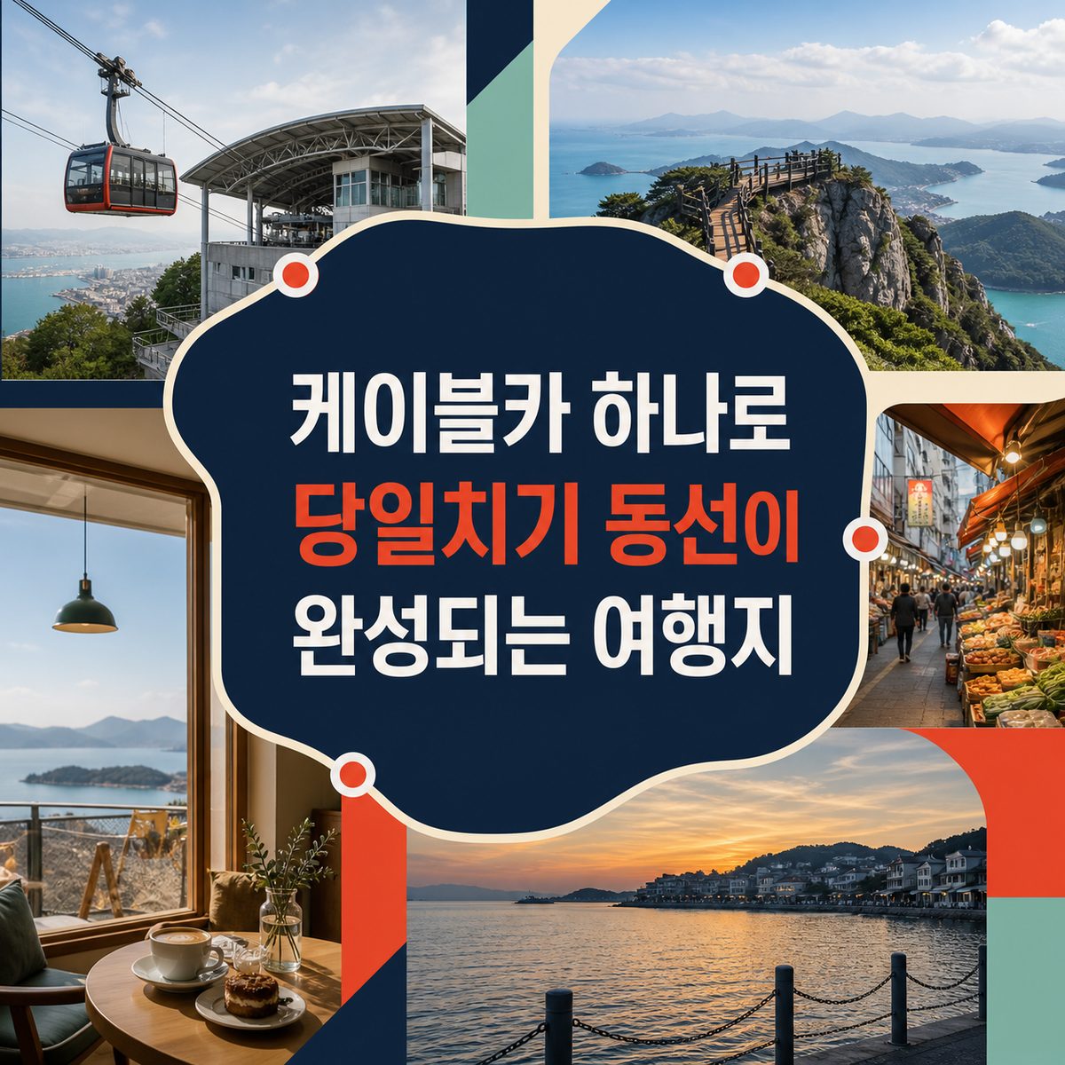 케이블카 하나로 당일치기 동선이 완성되는 여행지