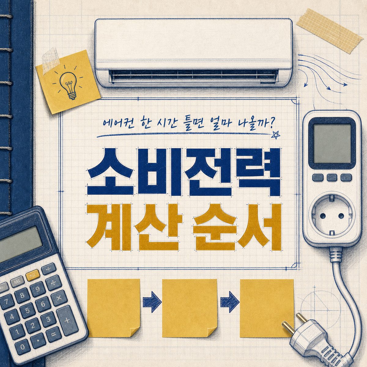 에어컨 한 시간 틀면 얼마 나올까? 소비전력 계산 순서