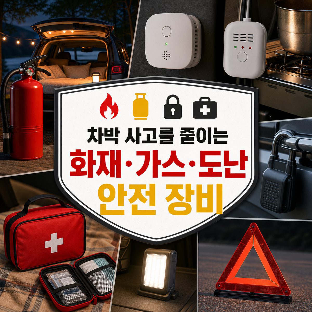 차박 사고를 줄이는 화재·가스·도난 안전 장비