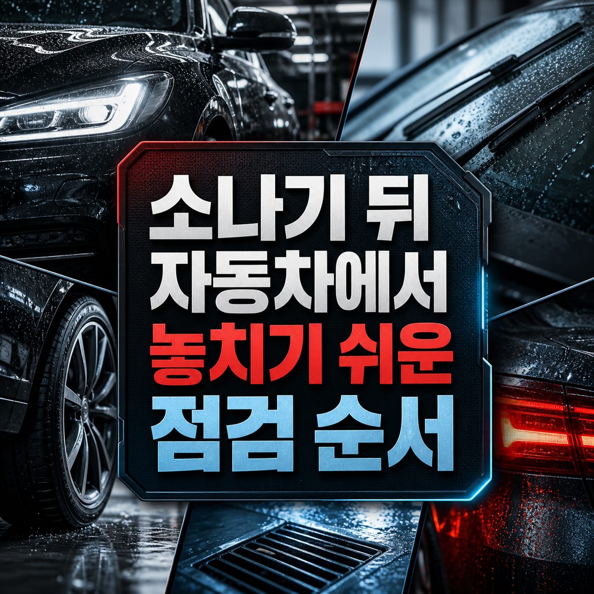소나기 뒤 자동차에서 놓치기 쉬운 점검 순서