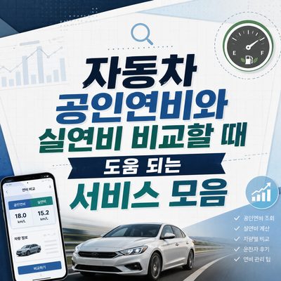 자동차 공인연비와 실연비 비교할 때 도움 되는 서비스 모음