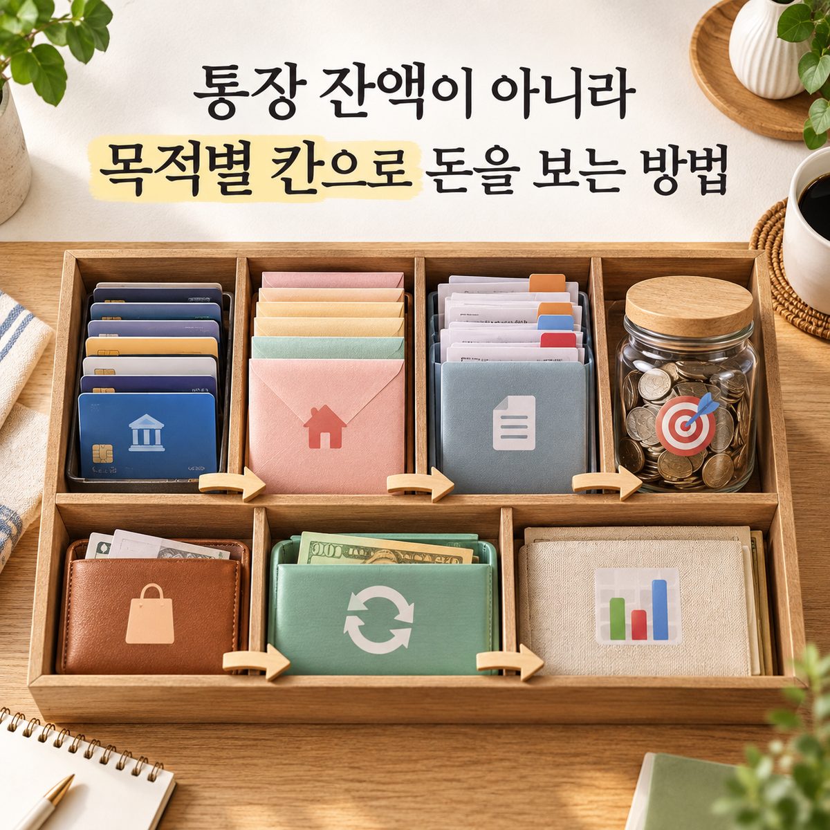 통장 잔액이 아니라 목적별 칸으로 돈을 보는 방법