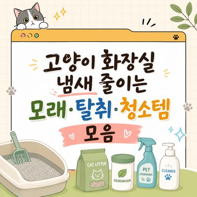 고양이 화장실 냄새 줄이는 모래·탈취·청소템 모음