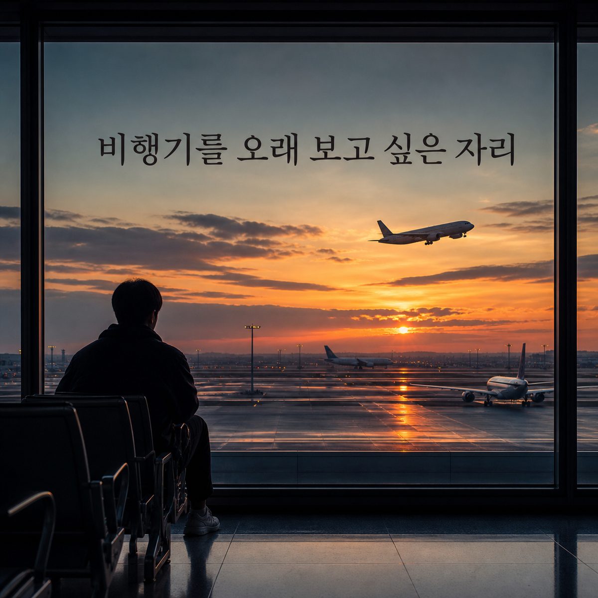 유리창 너머 비행기를 오래 보고 싶은 창이의 자리