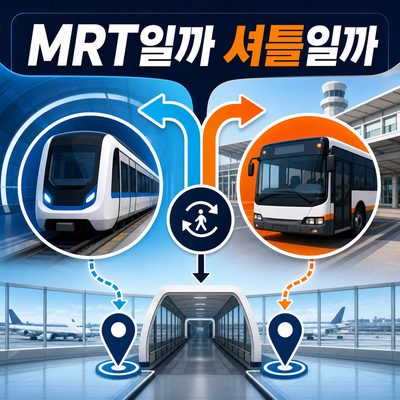 MRT를 탈지 셔틀을 탈지, 창이에서 길을 잃지 않는 법