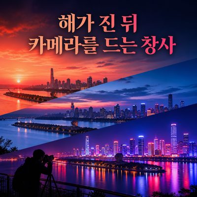 해가 진 뒤 카메라를 들어야 하는 창사