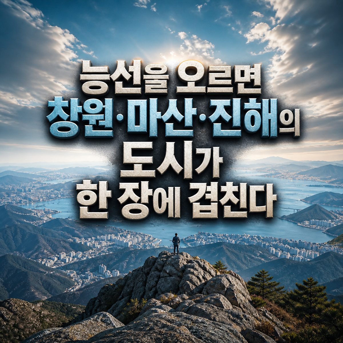 능선을 오르면 창원·마산·진해의 도시가 한 장에 겹친다