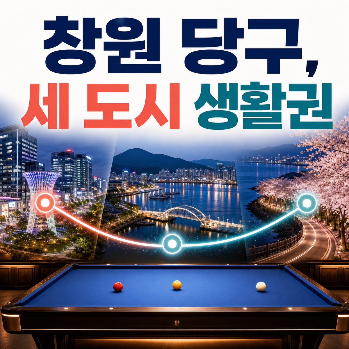 창원·마산·진해를 잇는 큐 타임 지도