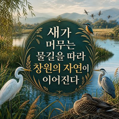 새가 머무는 물길을 따라 창원의 자연이 이어진다