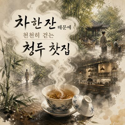 一杯の茶のためにゆっくり歩く成都の茶館旅行