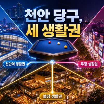 천안 다섯 생활권 한 게임 약속 지도