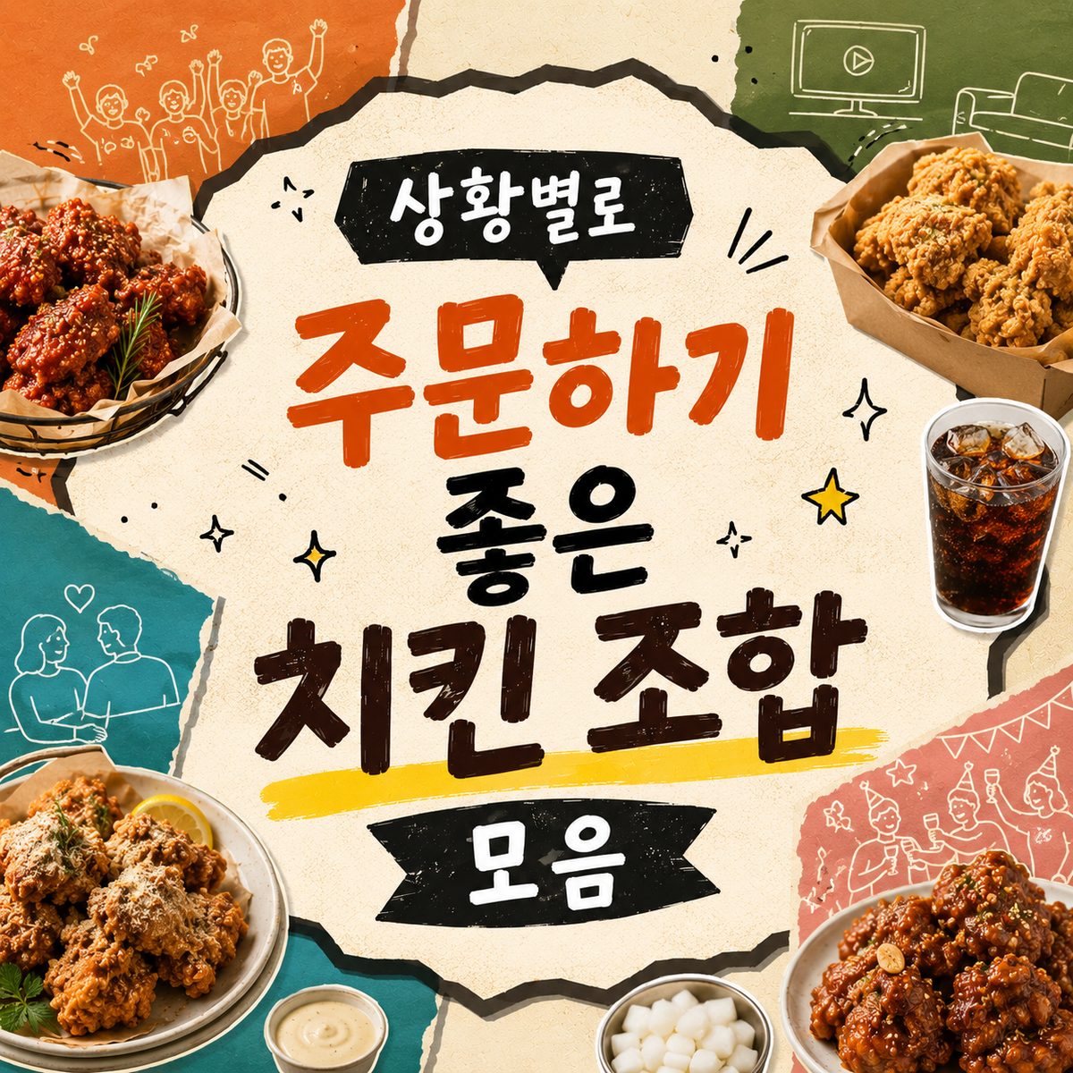 상황별로 주문하기 좋은 치킨 조합 모음