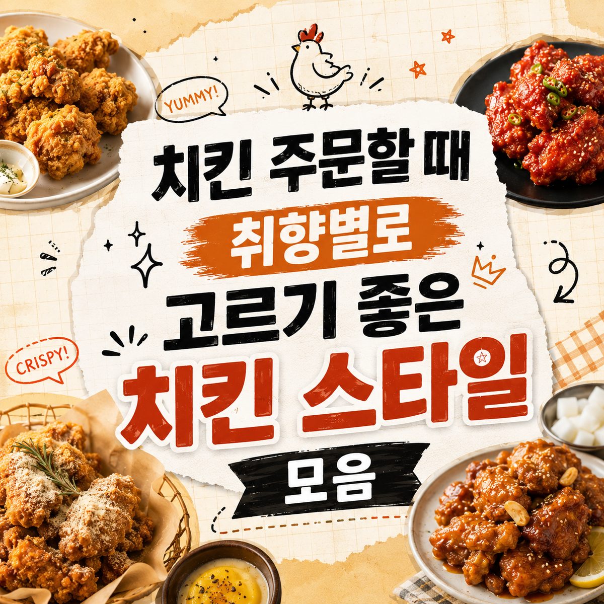 치킨 주문할 때 취향별로 고르기 좋은 치킨 스타일 모음