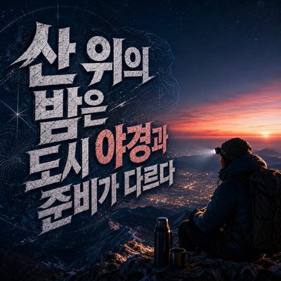 산 위의 밤은 도시 야경과 준비가 다르다