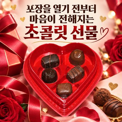 포장을 열기 전부터 마음이 전해지는 초콜릿 선물