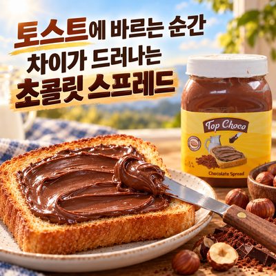 토스트에 바르는 순간 차이가 드러나는 초콜릿 스프레드