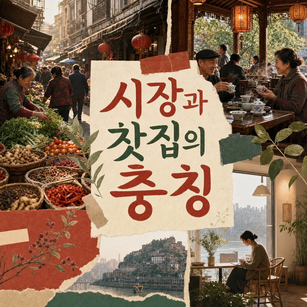 시장과 찻집에서 만나는 충칭의 생활 미식