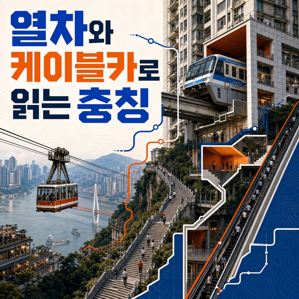 열차와 케이블카로 읽는 충칭 입체도시 여행
