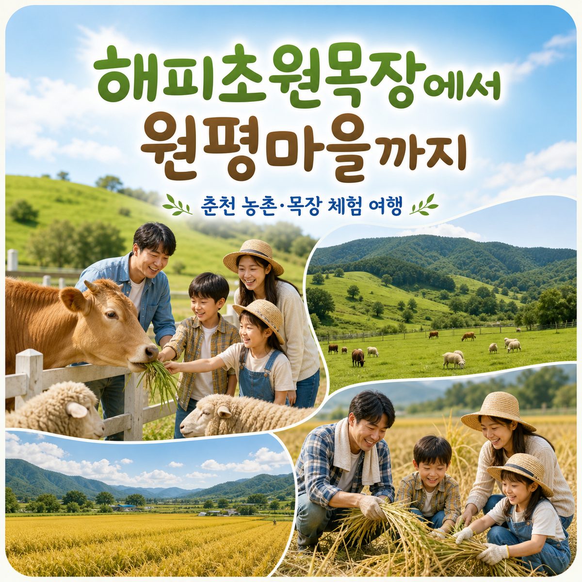 해피초원목장에서 원평마을까지 춘천 농촌·목장 체험 여행