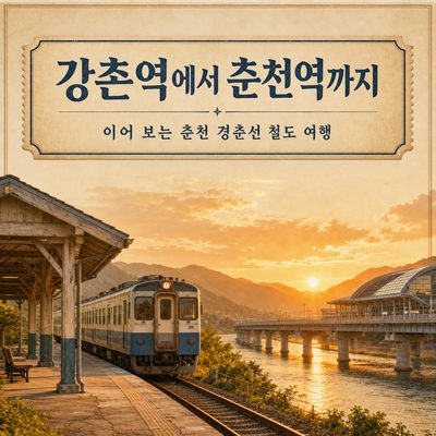 강촌역에서 춘천역까지 이어 보는 춘천 경춘선 철도 여행