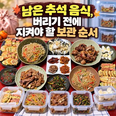 남은 추석 음식, 버리기 전에 지켜야 할 보관 순서