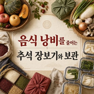 음식 낭비를 줄이는 추석 장보기와 보관