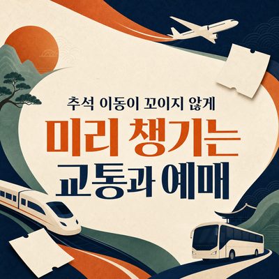 추석 이동이 꼬이지 않게 미리 챙기는 교통과 예매