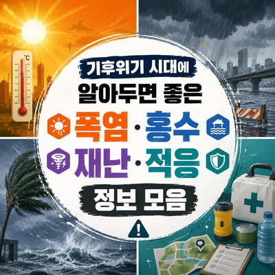 기후위기 시대에 알아두면 좋은 폭염·홍수·재난 적응 정보 모음