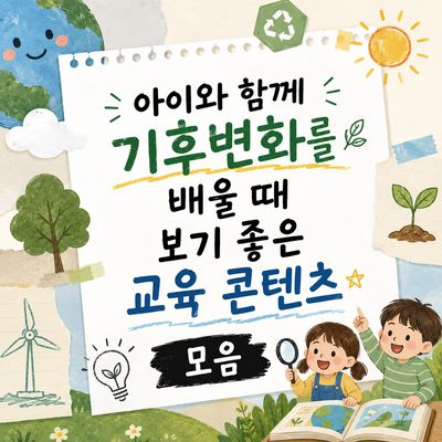 아이와 함께 기후변화를 배울 때 보기 좋은 교육 콘텐츠 모음