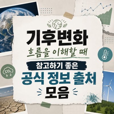 기후변화 흐름을 이해할 때 참고하기 좋은 공식 정보 출처 모음