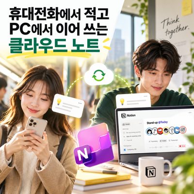 휴대전화에서 적고 PC에서 이어 쓰는 클라우드 노트