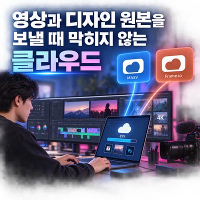 영상과 디자인 원본을 보낼 때 막히지 않는 클라우드