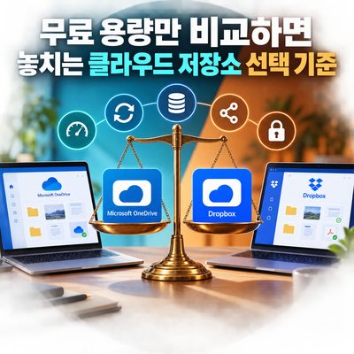 무료 용량만 비교하면 놓치는 클라우드 저장소 선택 기준