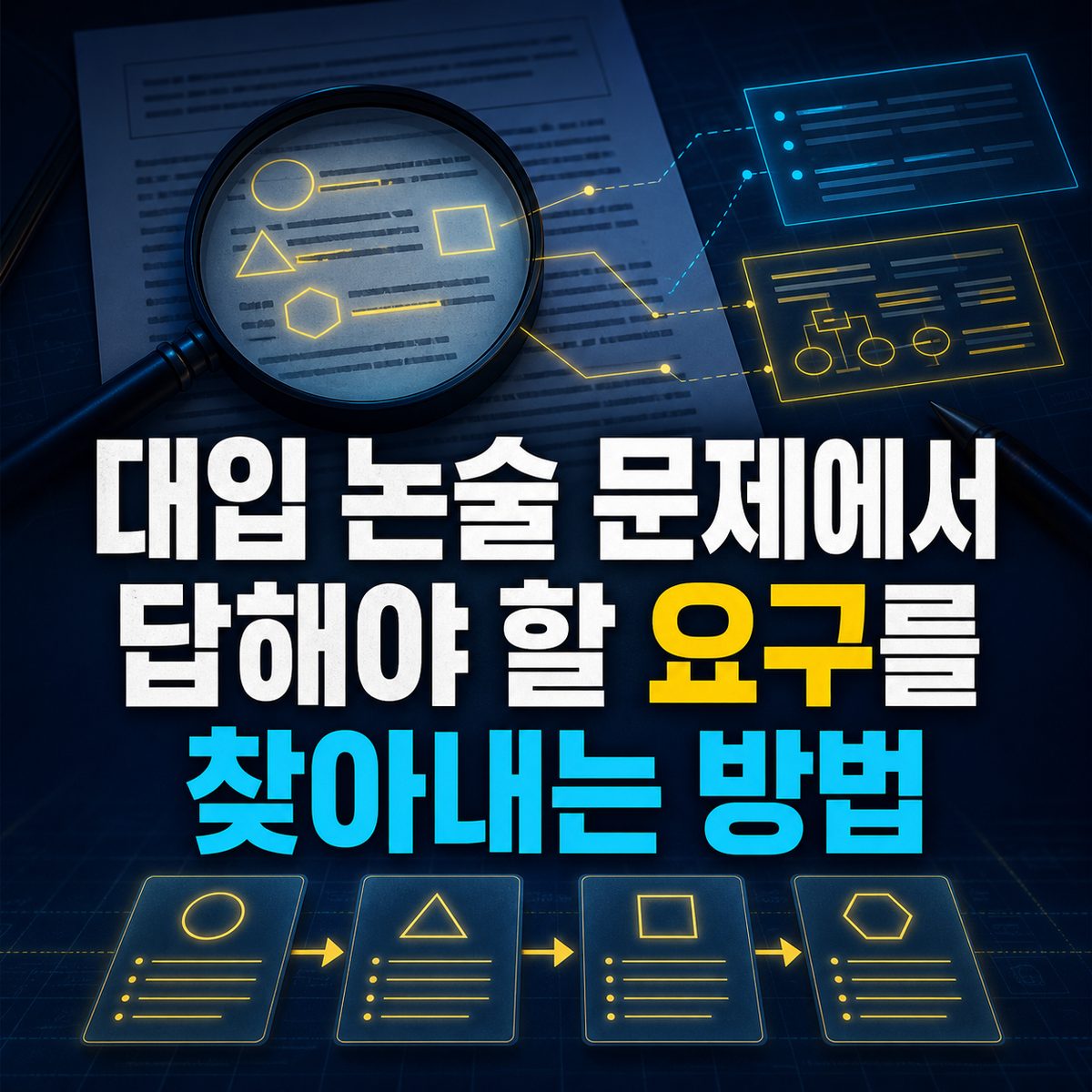 대입 논술 문제에서 답해야 할 요구를 찾아내는 방법