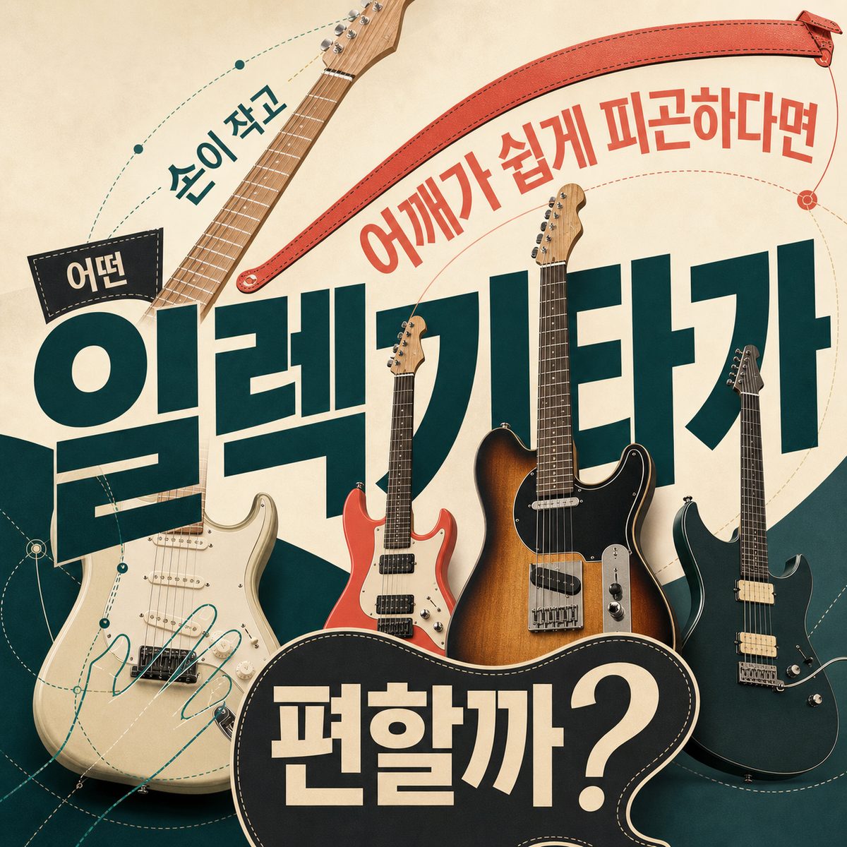 손이 작고 어깨가 쉽게 피곤하다면 어떤 일렉기타가 편할까?