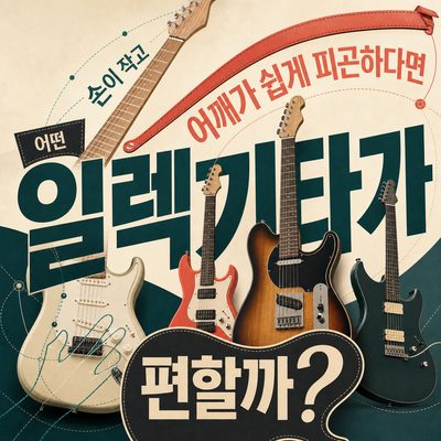 손이 작고 어깨가 쉽게 피곤하다면 어떤 일렉기타가 편할까?
