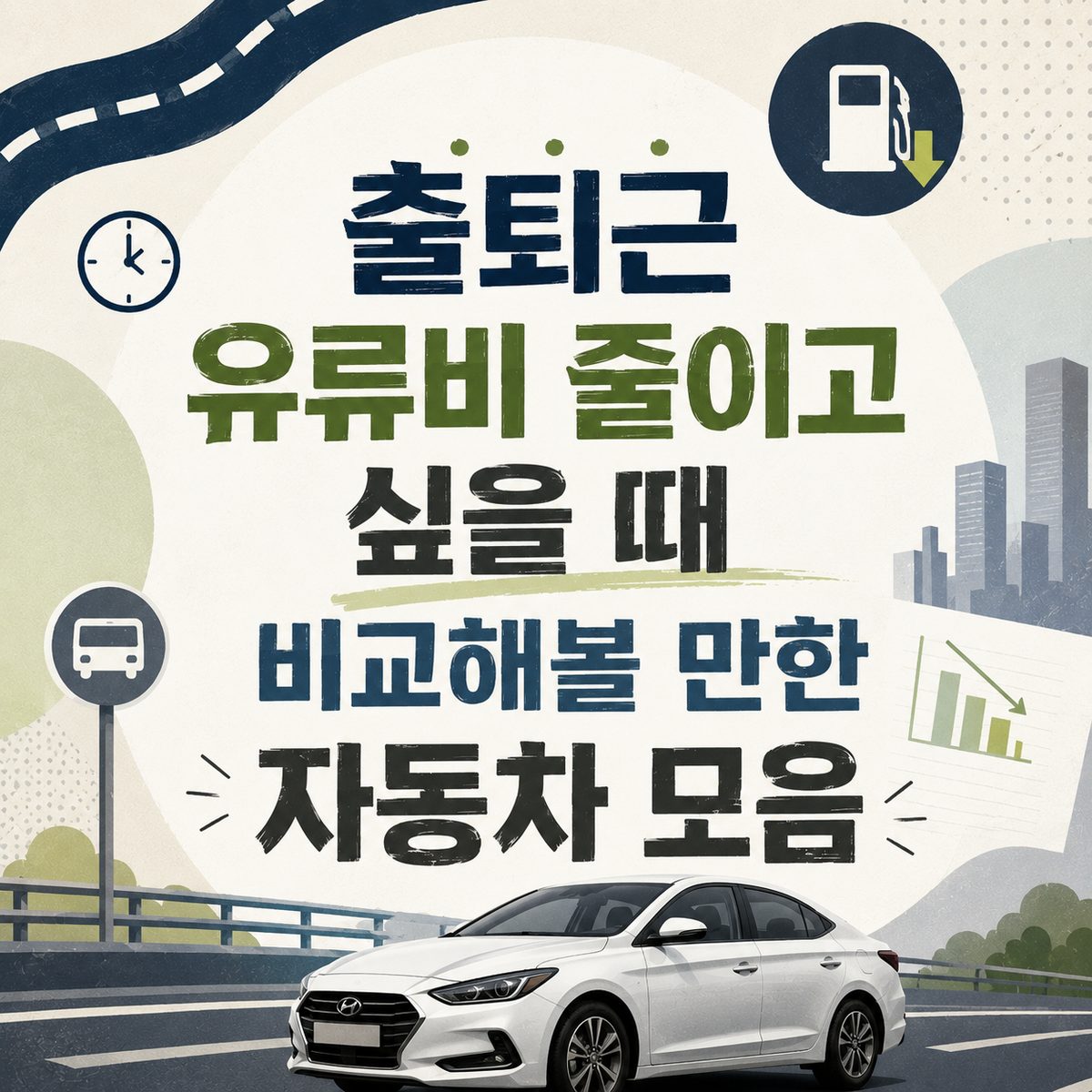 출퇴근 유류비 줄이고 싶을 때 비교해볼 만한 자동차 모음