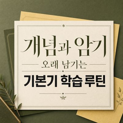 개념과 암기를 오래 남기는 기본기 학습 루틴