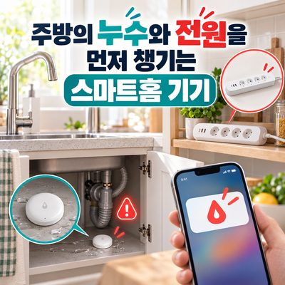 주방의 누수와 전원을 먼저 챙기는 스마트홈 기기