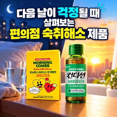 다음 날이 걱정될 때 살펴보는 편의점 숙취해소 제품