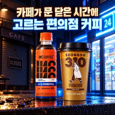 카페가 문 닫은 시간에 고르는 편의점 커피