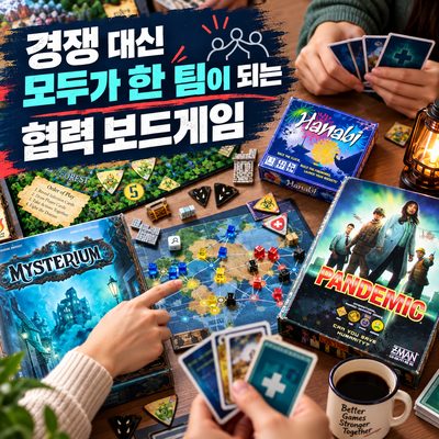 경쟁 대신 모두가 한 팀이 되는 협력 보드게임