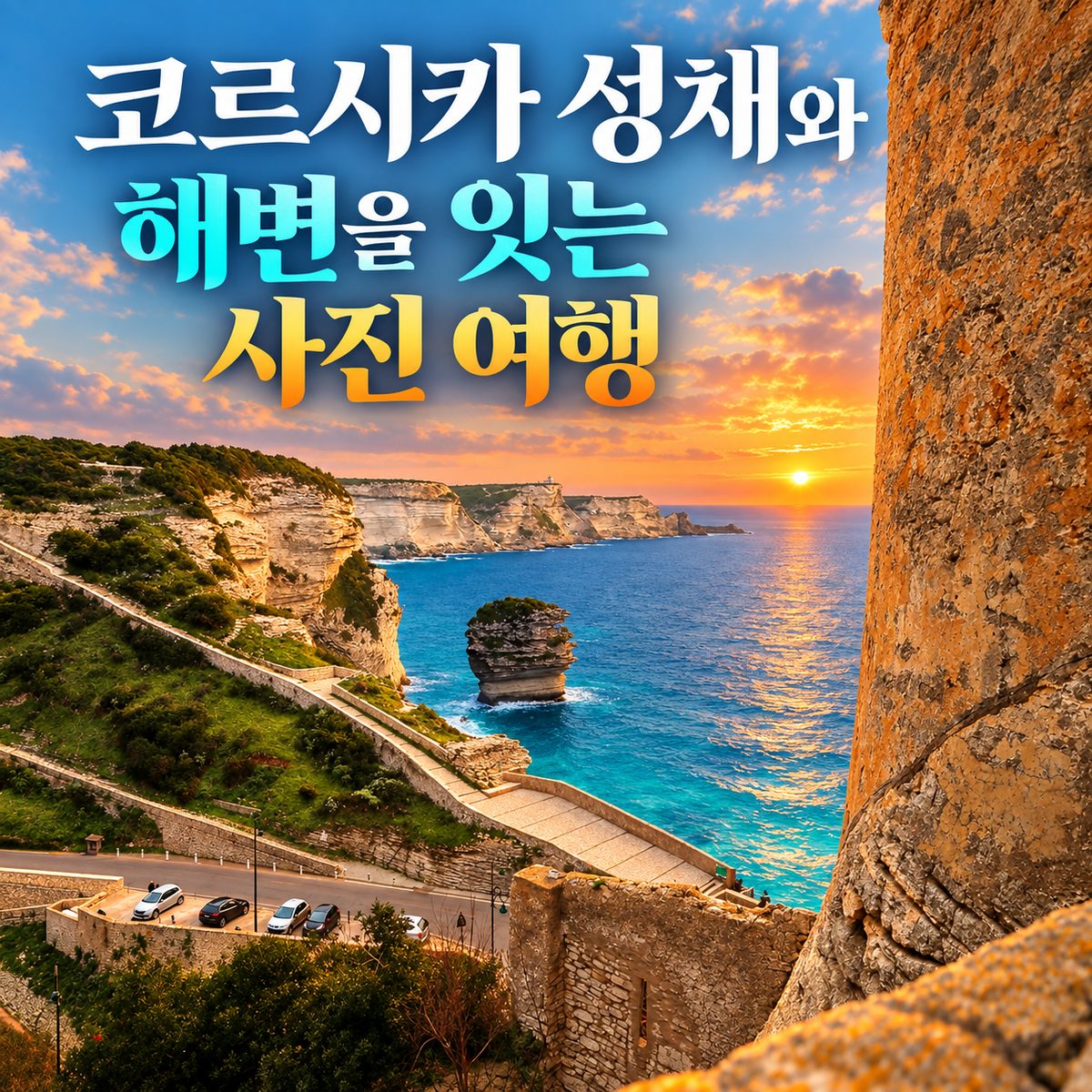 코르시카 성채와 해변을 잇는 사진 여행